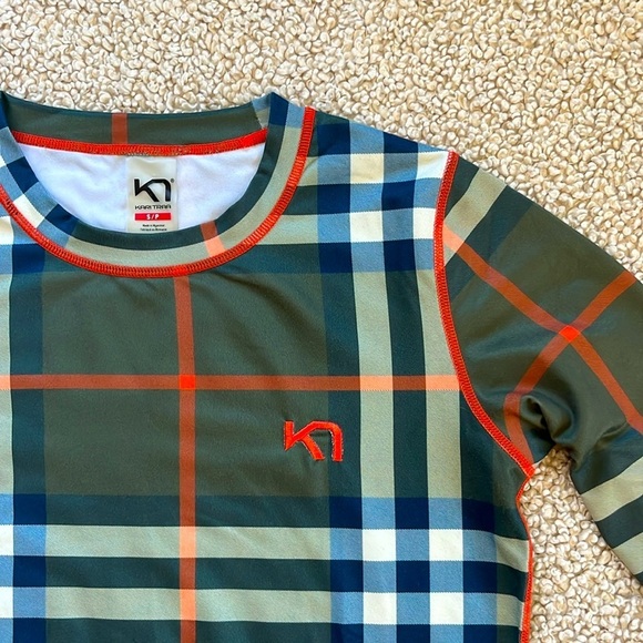 KARI TRAA Green Plaid Baselayer Size Small - Picture 2 of 11